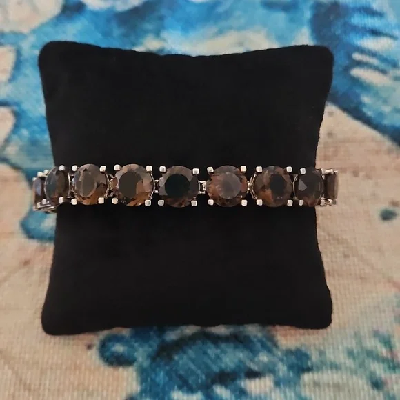 Smokey Quartz Tennis Bracelet